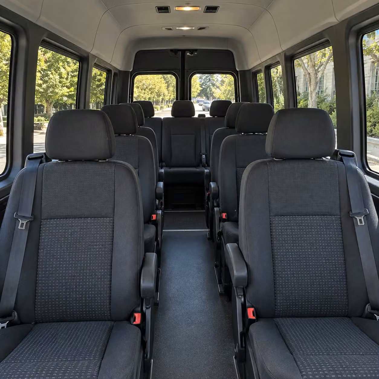 sprinter van with driver inside